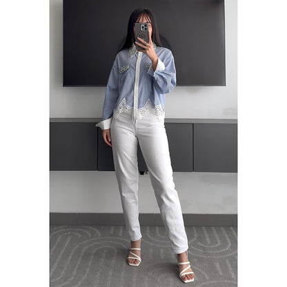 Blusa Oversize con pedrería