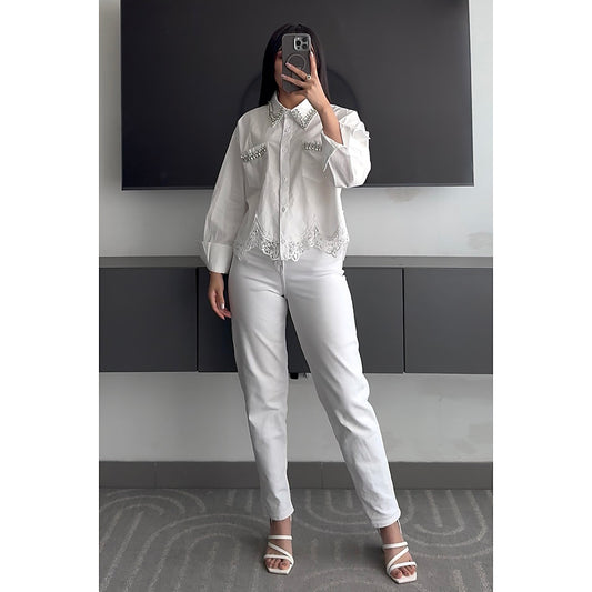 Blusa Oversize con pedrería